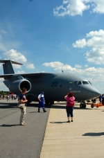 Ukrainian An-178 air carrier flying display at Farnborough-2016